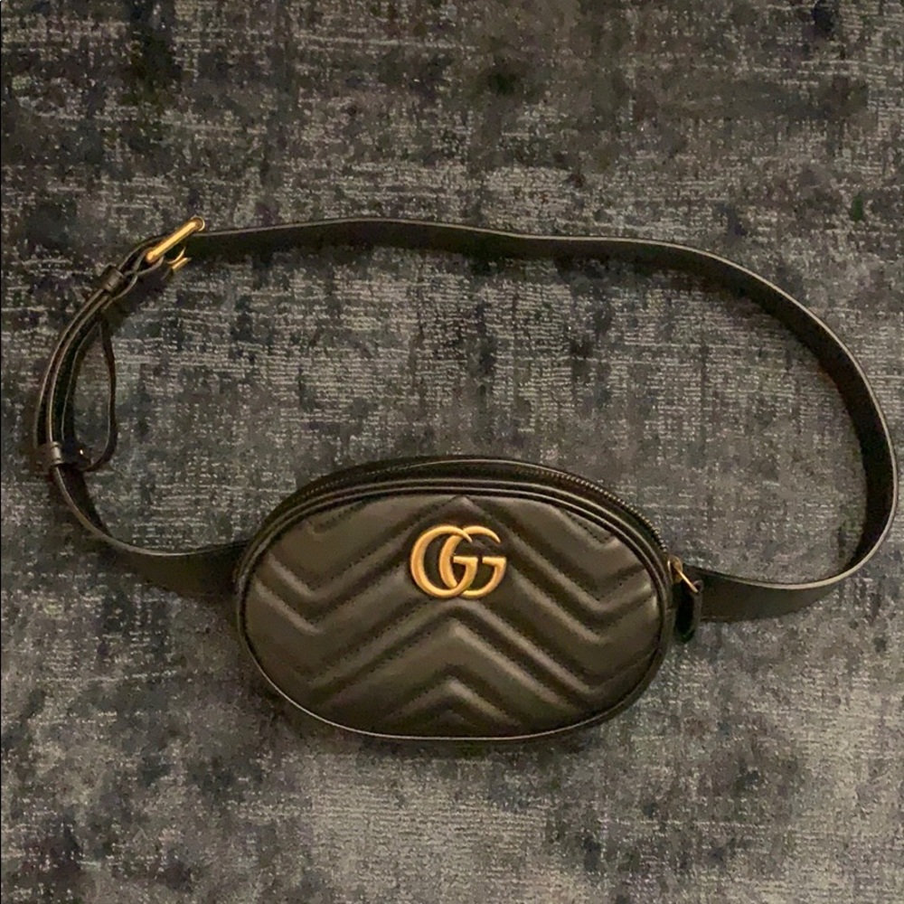 GG Marmont matelassé leather belt bag
